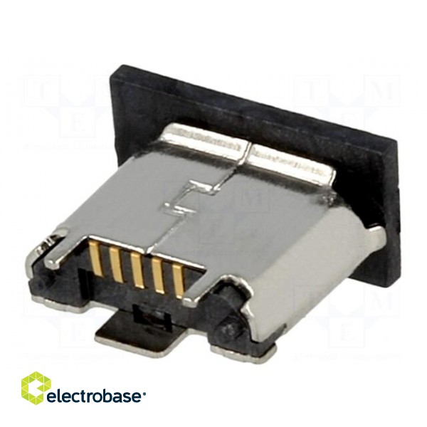 Socket | USB B micro | SMT | PIN: 5 | USB 2.0 | gold-plated