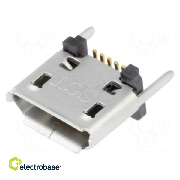 Socket | USB B micro | SMT | PIN: 5 | vertical | USB 2.0 | 1.8A image 1