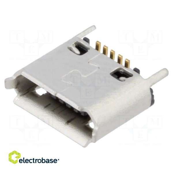 Socket | USB B micro | SMT | PIN: 5 | vertical | USB 2.0 | 1.8A