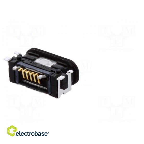 Socket | USB B micro | SMT | PIN: 5 | with seal | USB 2.0 | IPX7 image 6