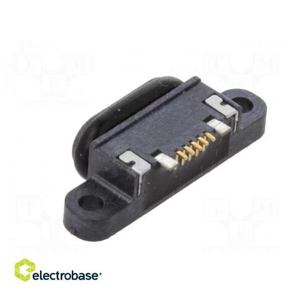 Socket | USB B micro | SMT | PIN: 5 | with seal | USB 2.0 | IPX7 image 4