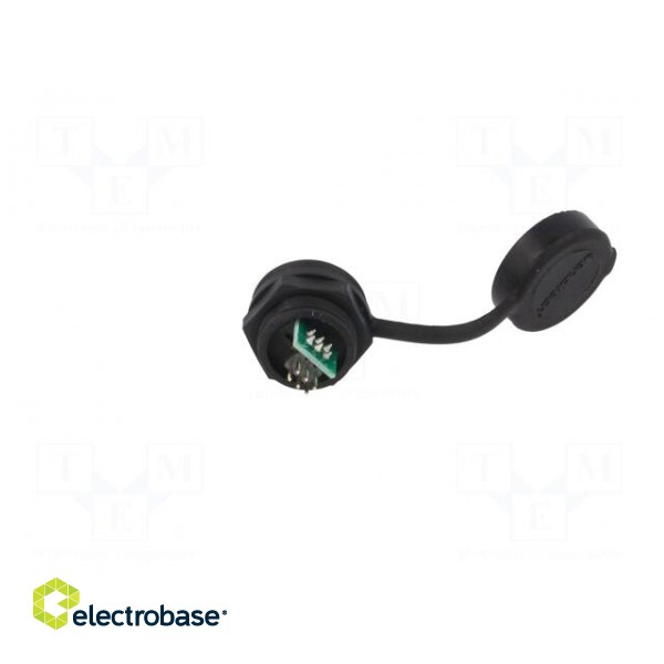Socket | USB B mini | 1310 | for panel mounting,rear side nut | THT image 5