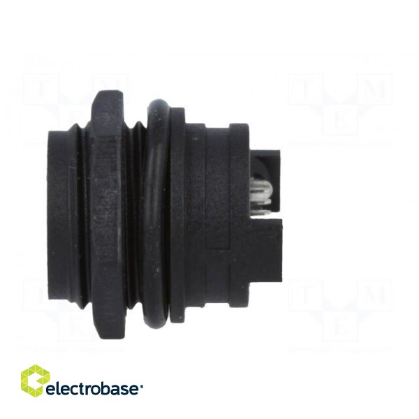 Socket | USB B mini | for panel mounting | soldering | straight | IP67 image 3