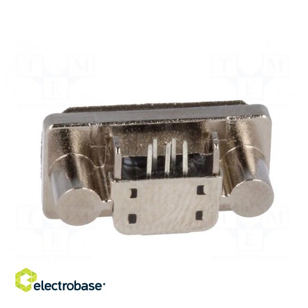 Socket | USB B mini | MUSB | on PCBs,for panel mounting,screw | THT image 5