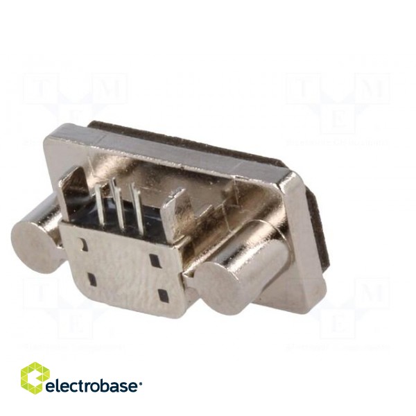 Socket | USB B mini | MUSB | on PCBs,for panel mounting,screw | THT image 6