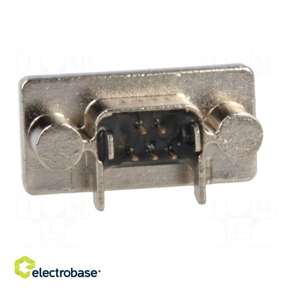 Socket | USB B mini | MUSB | on PCBs,for panel mounting,screw | THT image 5