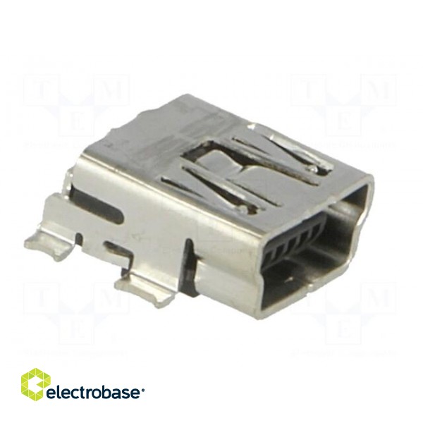 Socket | USB B mini | on PCBs | SMT | PIN: 5 | horizontal фото 8