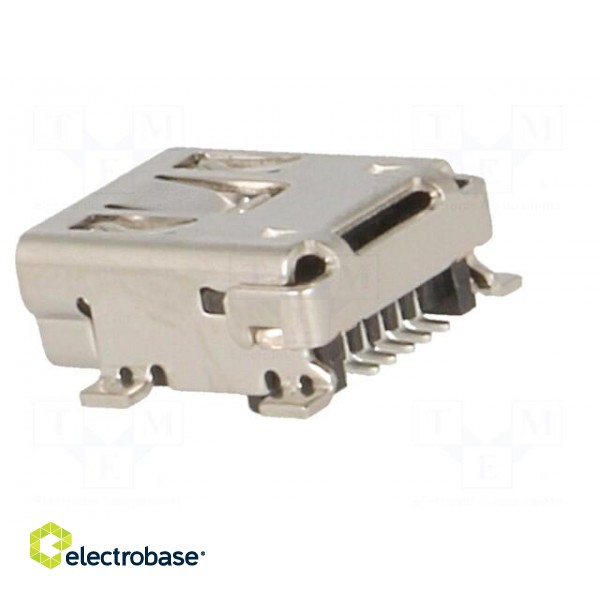 Socket | USB B mini | on PCBs | SMT | PIN: 5 | horizontal | Package: reel image 4