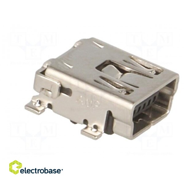 Socket | USB B mini | on PCBs | SMT | PIN: 5 | horizontal | Package: reel image 8