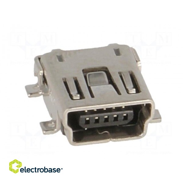 Socket | USB B mini | on PCBs | SMT | PIN: 5 | horizontal | Package: reel image 9