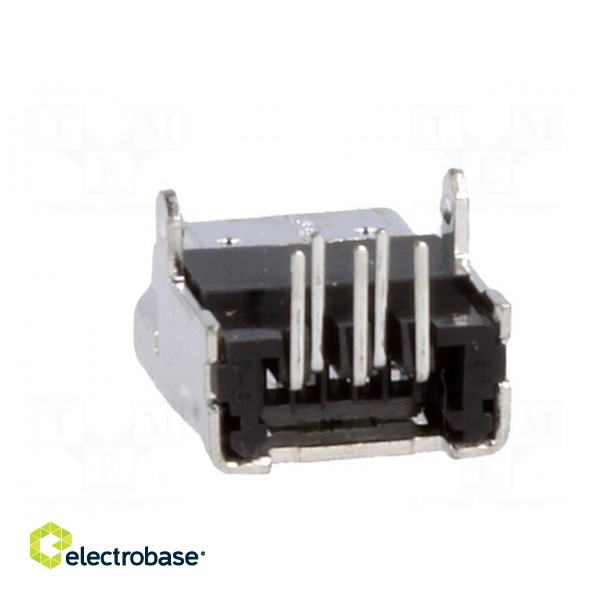 Socket | USB B mini | on PCBs | THT | PIN: 5 | angled 90° | USB 2.0 | reel image 5