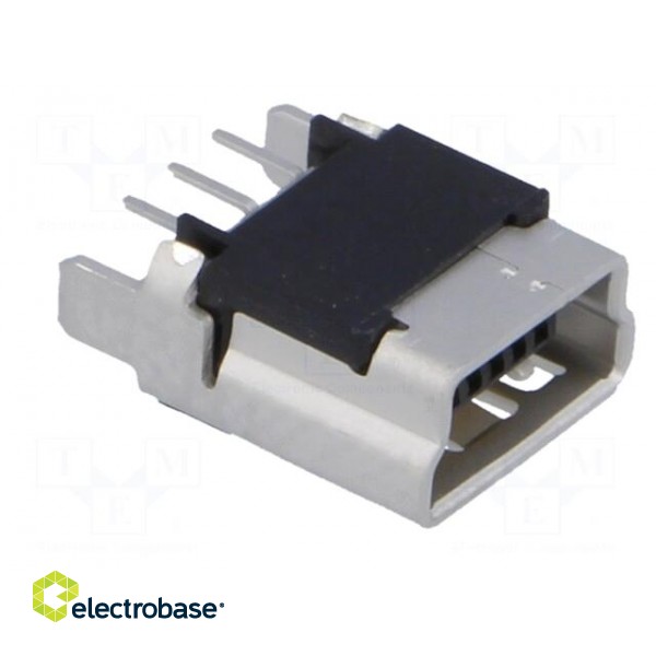 Socket | USB B mini | on PCBs | THT | PIN: 5 | straight image 8
