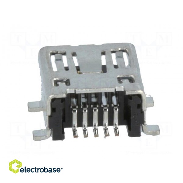 Socket | USB B mini | SMT | PIN: 5 | horizontal image 5