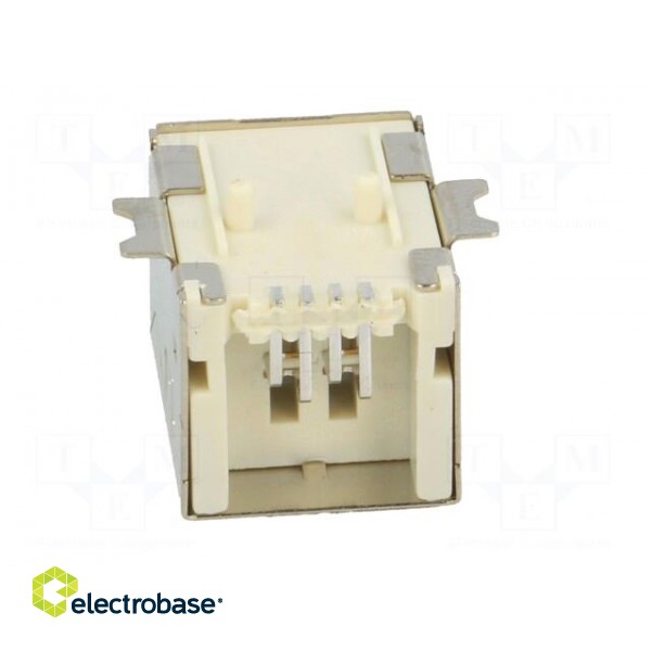 Socket | USB B | on PCBs | SMT | PIN: 4 | horizontal | USB 2.0 | 1A | 30V image 5
