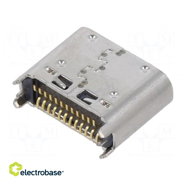 Socket | USB C | CX | on PCBs | SMT | PIN: 24 | vertical | Gen2 | USB 3.1 image 2