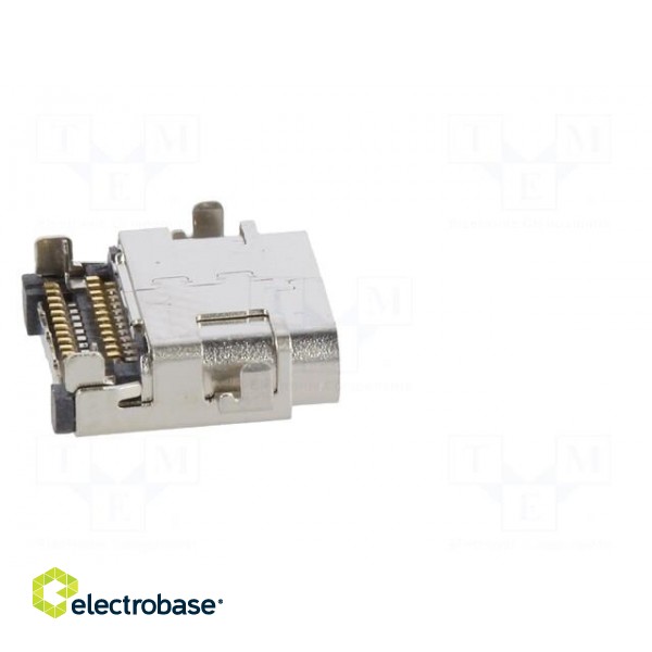 Socket | USB C | on PCBs | SMT | horizontal | USB 3.1 | gold flash | 1A image 7