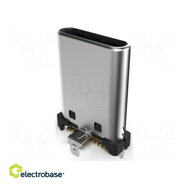 Plug | USB C | SMT | PIN: 24 | vertical | top board mount | USB 3.2 | 5A image 2