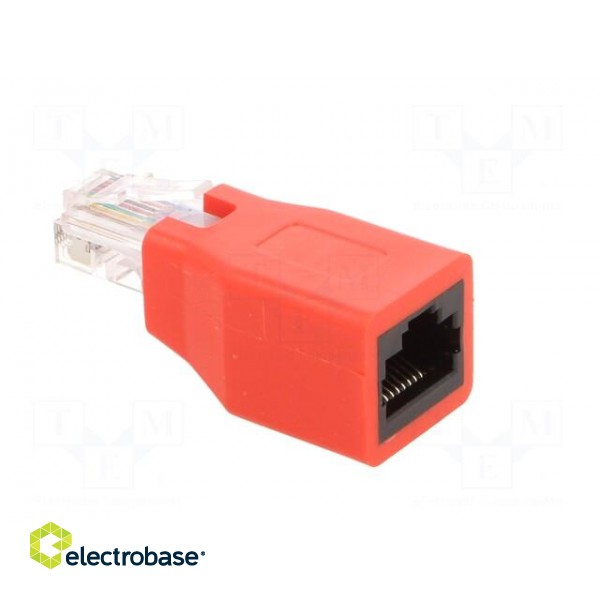 Adapter | PIN: 8 | crossover | RJ45 socket,RJ45 plug paveikslėlis 8