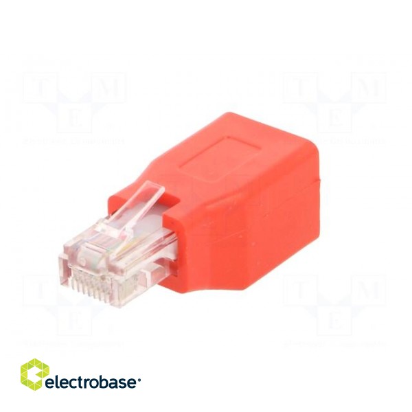 Adapter | PIN: 8 | crossover | RJ45 socket,RJ45 plug paveikslėlis 6