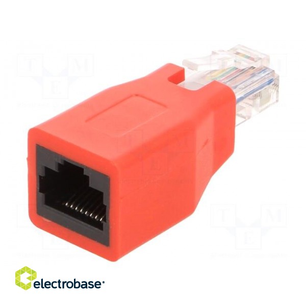 Adapter | PIN: 8 | crossover | RJ45 socket,RJ45 plug paveikslėlis 1