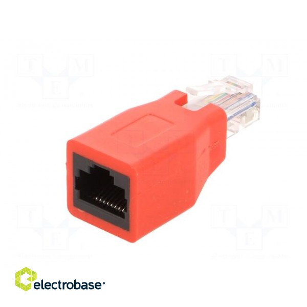 Adapter | PIN: 8 | crossover | RJ45 socket,RJ45 plug paveikslėlis 2