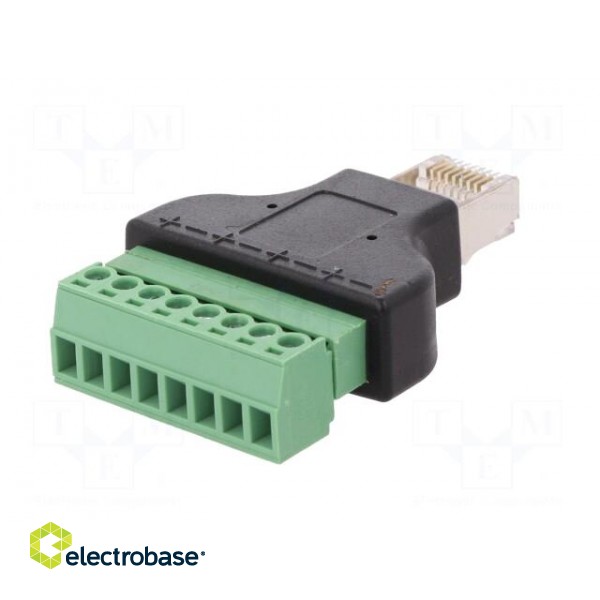 Adapter | PIN: 8 | terminal block,RJ45 plug | screw terminal фото 6