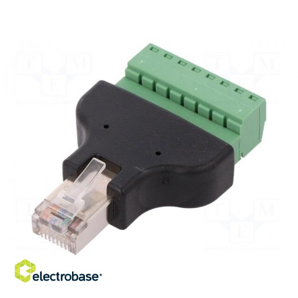 Adapter | PIN: 8 | terminal block,RJ45 plug | screw terminal image 1