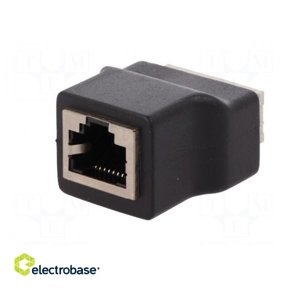 Adapter | PIN: 8 | RJ45 socket,terminal block | spring clamp image 2