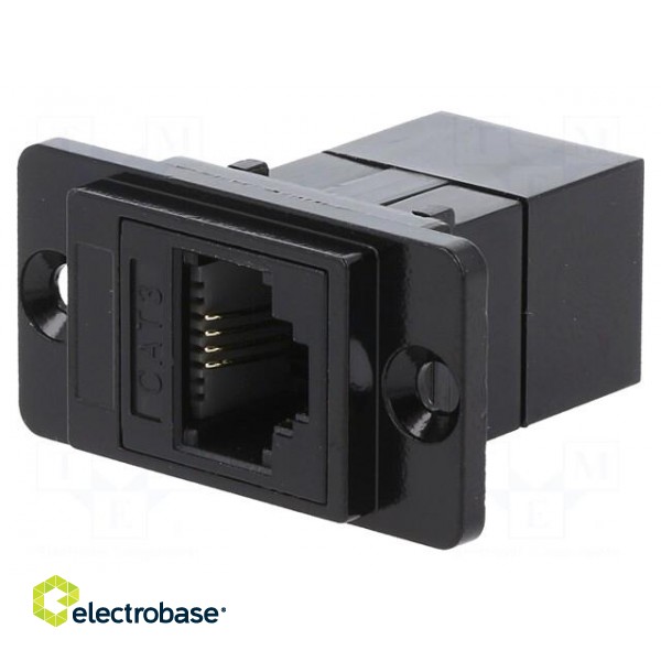 Coupler | DUALSLIM | Cat: 3 | Layout: 6p4c | RJ11 socket,both sides image 1