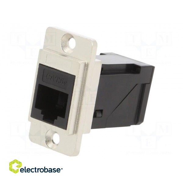 Coupler | DUALSLIM | Cat: 5e | Layout: 8p8c | RJ45 socket,both sides image 1