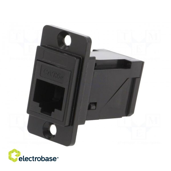 Coupler | DUALSLIM | Cat: 5e | Layout: 8p8c | RJ45 socket,both sides image 1