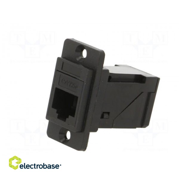 Coupler | DUALSLIM | Cat: 5e | Layout: 8p8c | RJ45 socket,both sides image 2