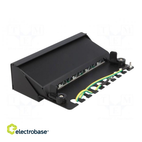 Patch panel | RJ45 | Cat: 6 | Colour: black | Number of ports: 8 фото 4