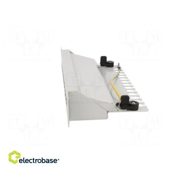 Patch panel | RJ45 | Cat: 6 | RACK | Colour: grey | Number of ports: 12 image 4