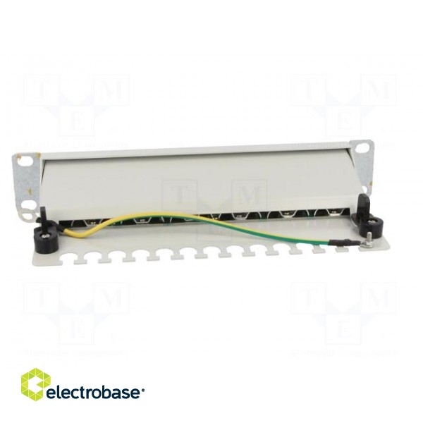 Patch panel | RJ45 | Cat: 6 | RACK | Colour: grey | Number of ports: 12 image 6