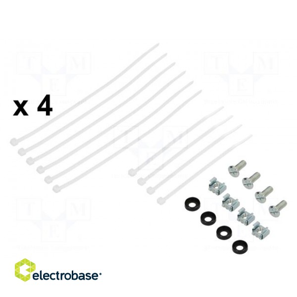 Patch panel | RJ45 | Cat: 6 | RACK | grey | Number of ports: 24 | 19" image 2