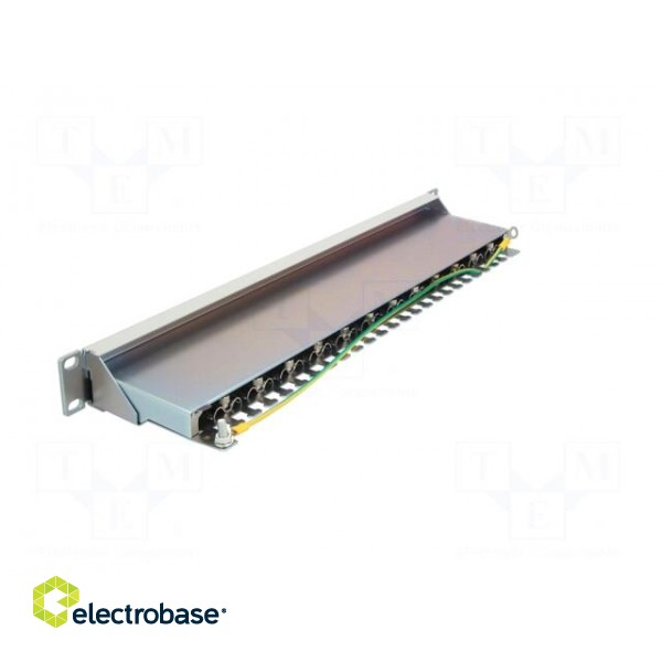 Patch panel | RJ45 | Cat: 6 | RACK | grey | Number of ports: 24 | 19" image 5