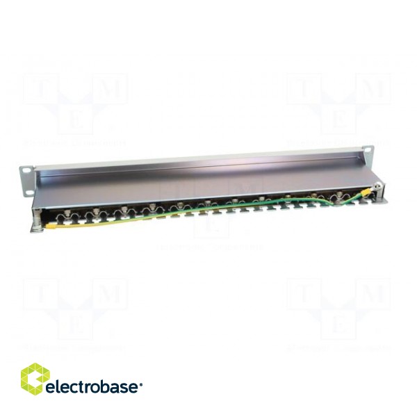 Patch panel | RJ45 | Cat: 6 | RACK | grey | Number of ports: 24 | 19" image 6