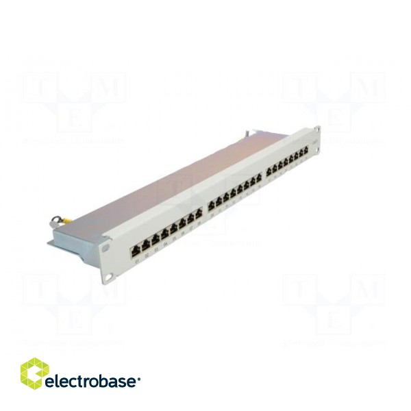 Patch panel | RJ45 | Cat: 6 | RACK | Colour: grey | Number of ports: 24 image 9