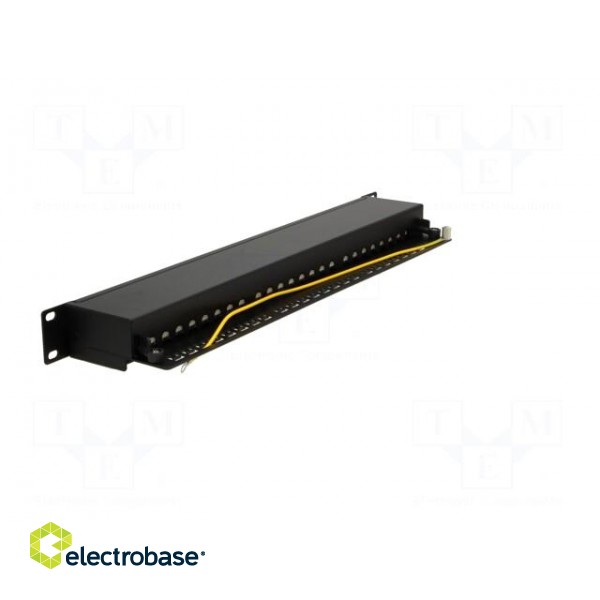 Patch panel | RJ45 | Cat: 6a | RACK | Colour: black | Number of ports: 24 фото 5