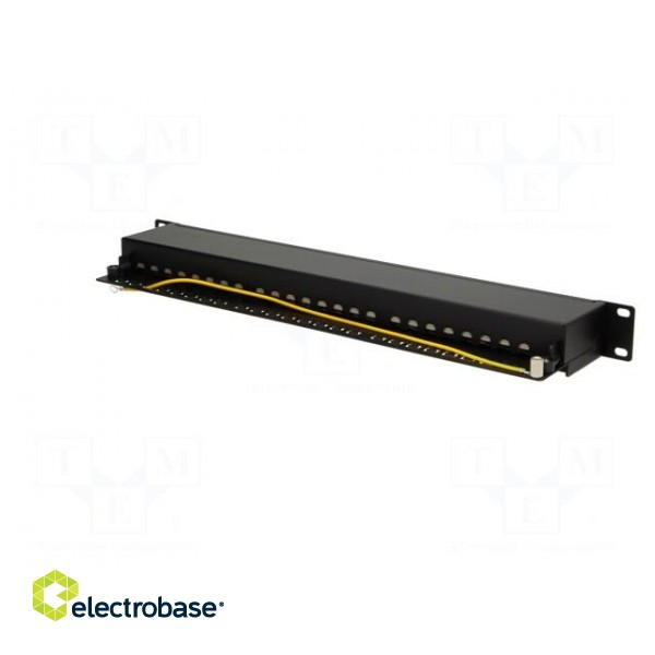 Patch panel | RJ45 | Cat: 6a | RACK | Colour: black | Number of ports: 24 фото 7