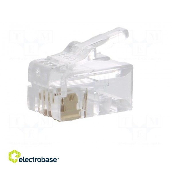 Plug | RJ10 | PIN: 4 | unshielded | gold-plated | Layout: 4p4c | 26AWG | IDC фото 2