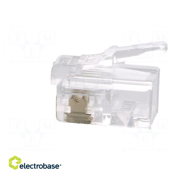 Plug | RJ10 | PIN: 4 | unshielded | gold-plated | Layout: 4p4c | 26AWG | IDC фото 3