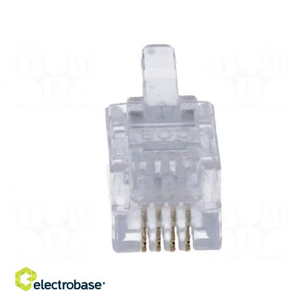 Plug | RJ11 | PIN: 4 | Layout: 4p4c | for cable | IDC,crimped image 9