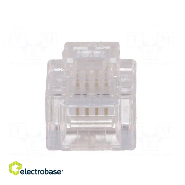 Plug | RJ11 | PIN: 4 | Layout: 6p4c | for cable | IDC,crimped image 5