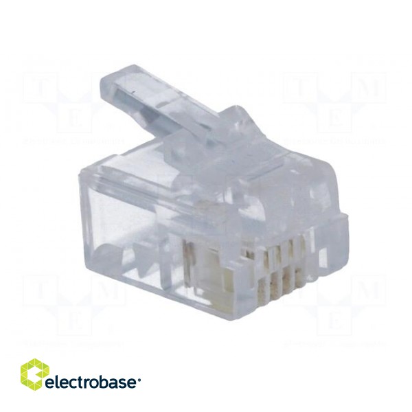 Plug | RJ12 | PIN: 4 | Layout: 6p4c | for cable | IDC,crimped image 8