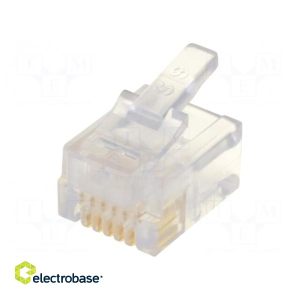 Plug | RJ12 | PIN: 6 | Layout: 6p6c | IDC,crimped | for cable фото 1