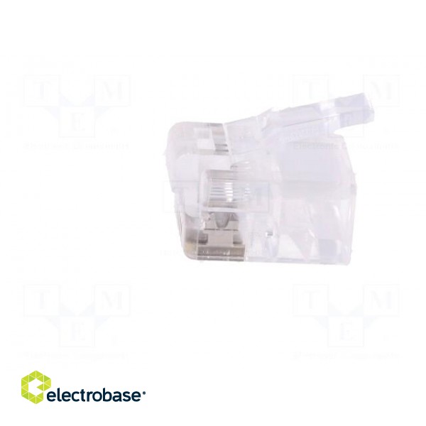 Plug | RJ12 | PIN: 6 | unshielded | gold-plated | Layout: 6p6c | crimped image 3