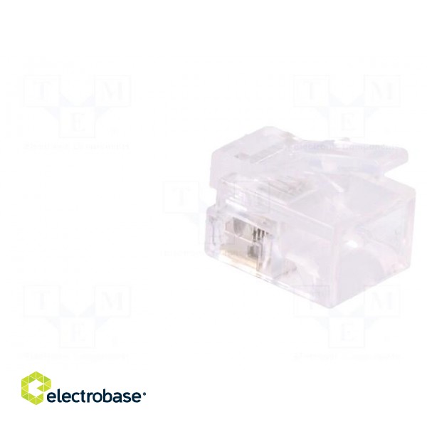 Plug | RJ12 | PIN: 6 | unshielded | gold-plated | Layout: 6p6c | for cable image 4