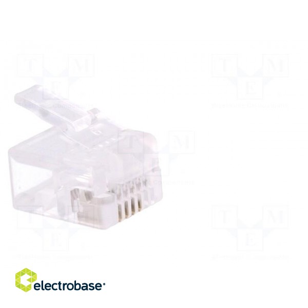 Plug | RJ12 | PIN: 6 | unshielded | gold-plated | Layout: 6p6c | for cable image 8